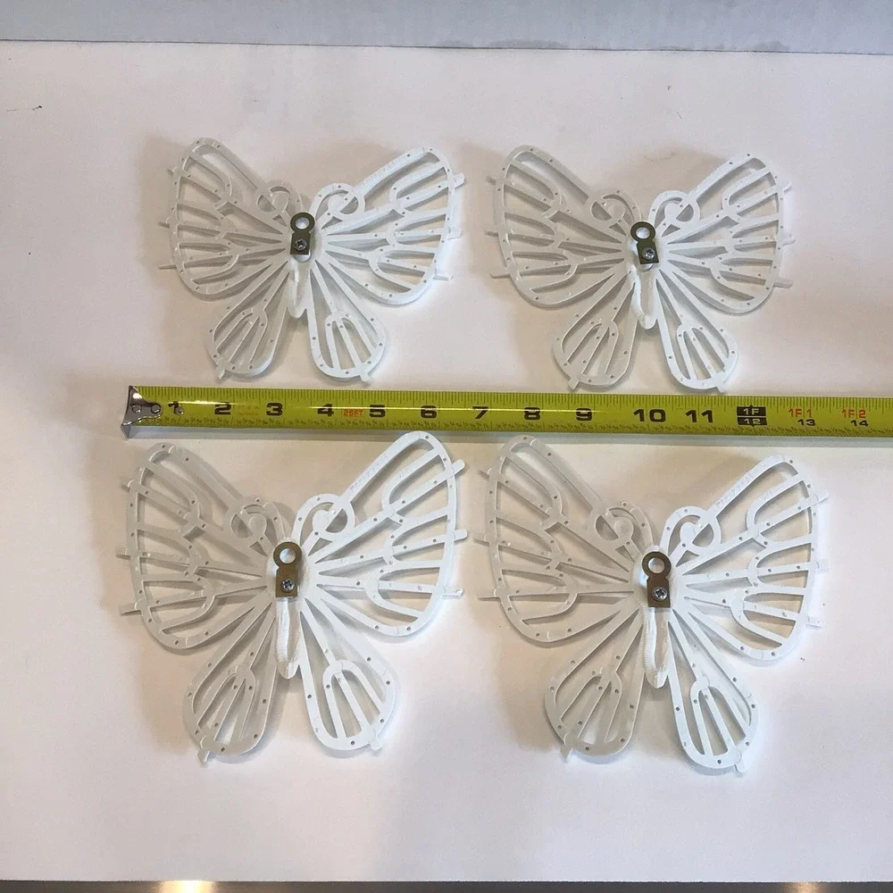 Vintage Burwood Wall Plaque Butterflies #2093 Home Decor 1970s Retro Cottage